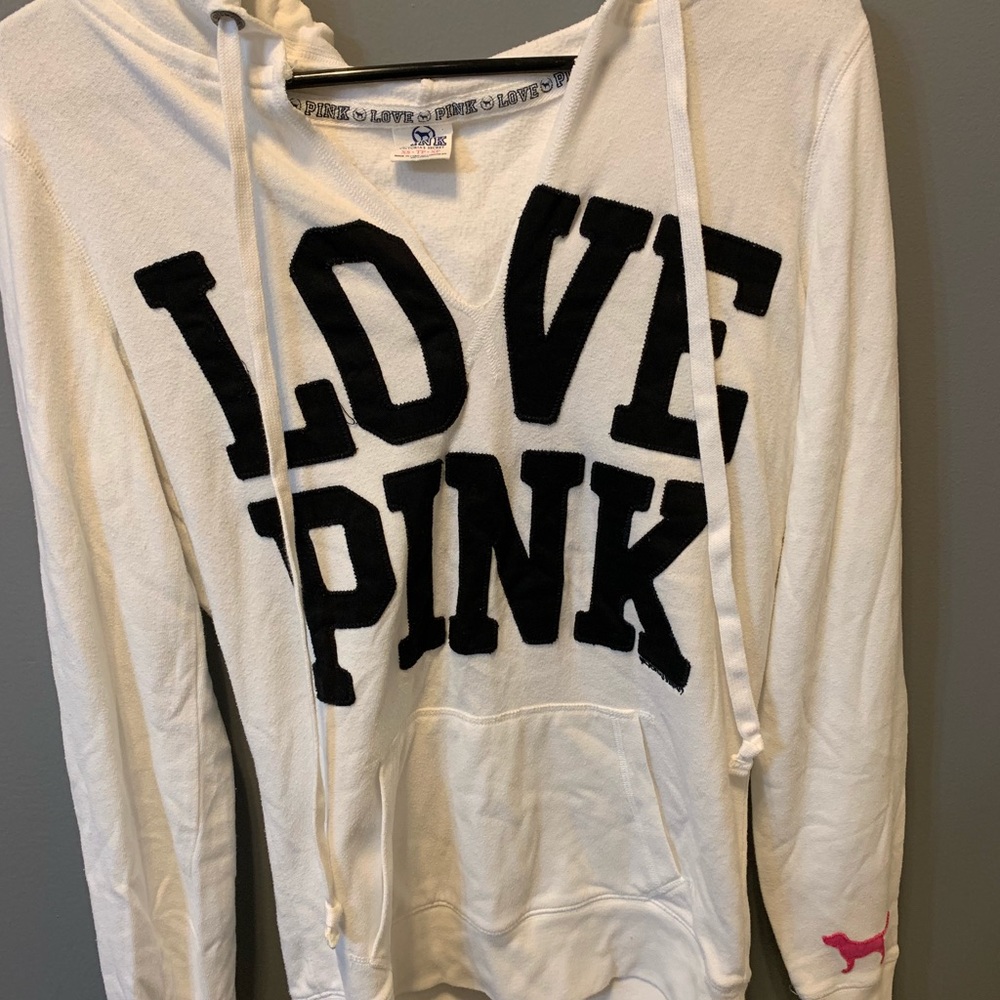 PINK Victoria’s Secret White Hoodie
